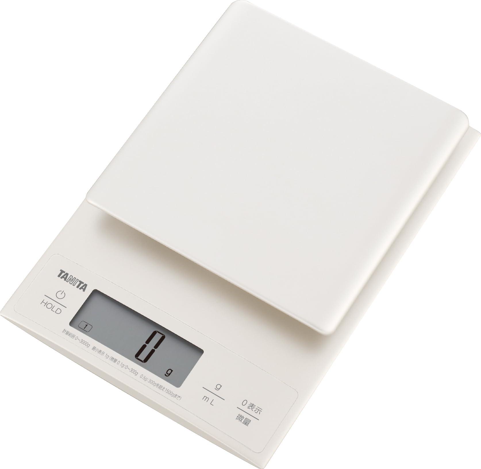タニタ デジタルクッキングスケール 3kg アイボリー KJ-304IV 1台
