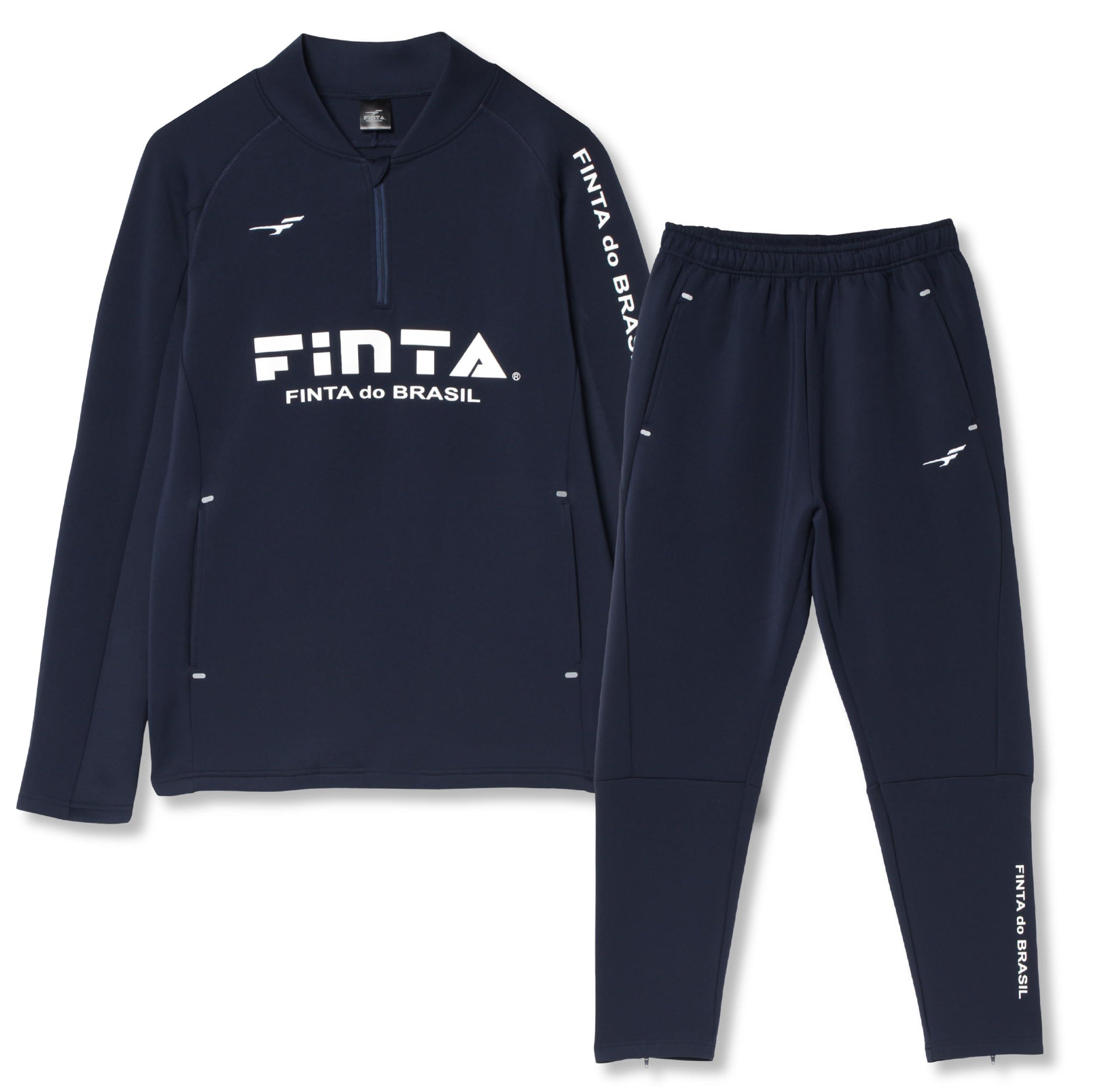 [フィンタ] FINTA 蹴球 メンズ ハーフジップ プルオーバー 上下仕掛ける FT7814 (1100)米国海軍 L