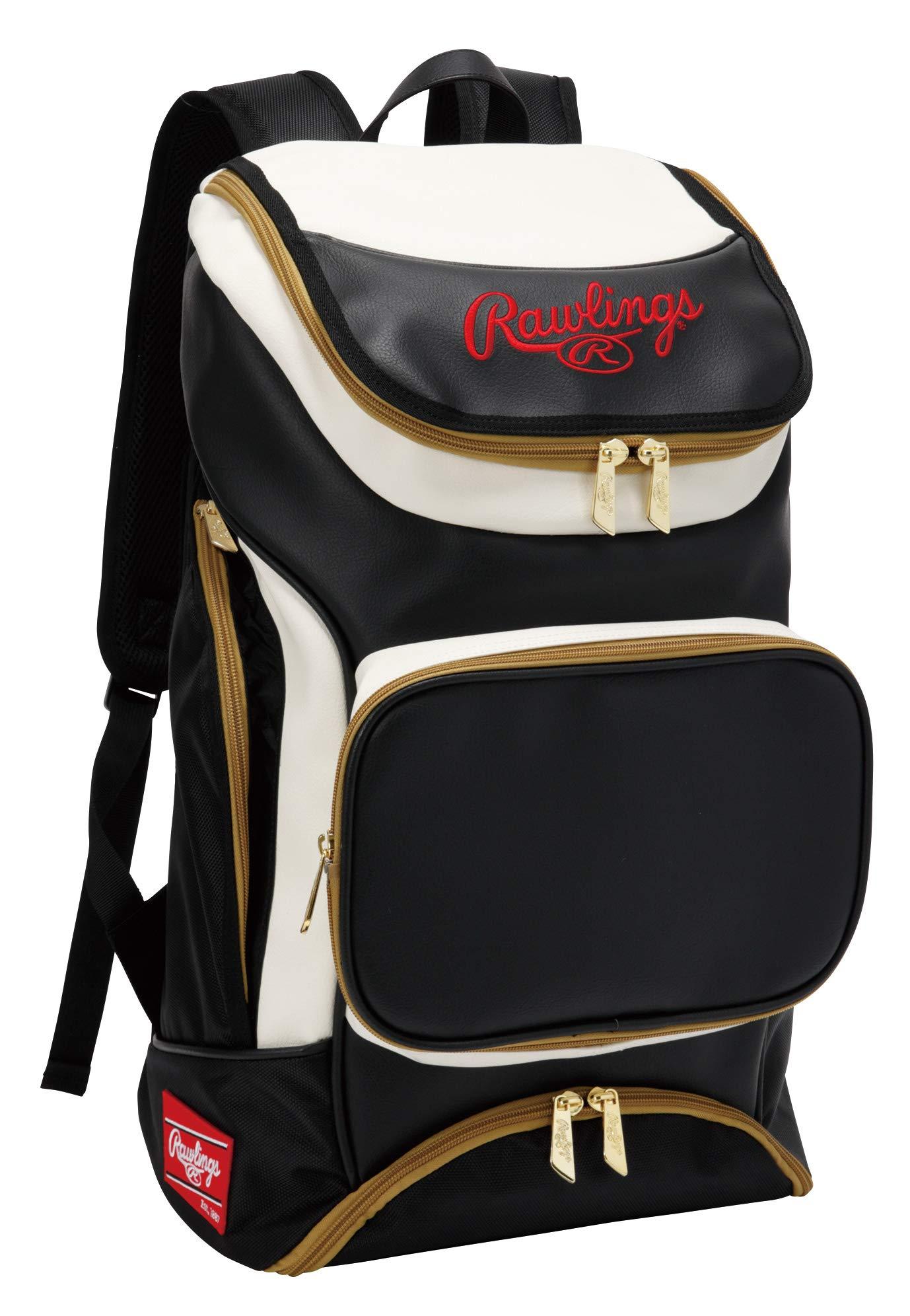 Rawlings(ローリングス)野球用 バッグ (リュック タイプ) チームバックパック 38L EBA9S01 ブラック/ホワイト