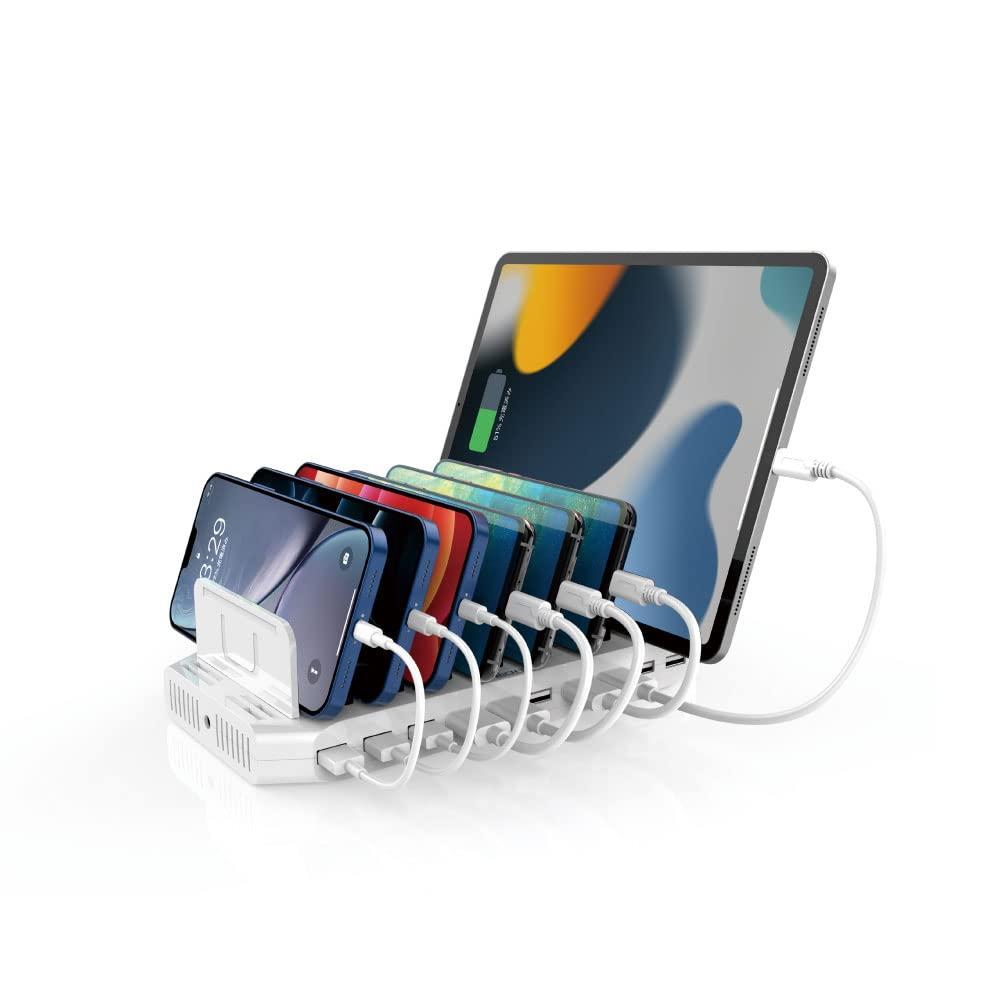 ラトックシステム USB充電ステーション USB 10ポート96W まとめて最大10台同時に急速充電 RS-USBCS10-96