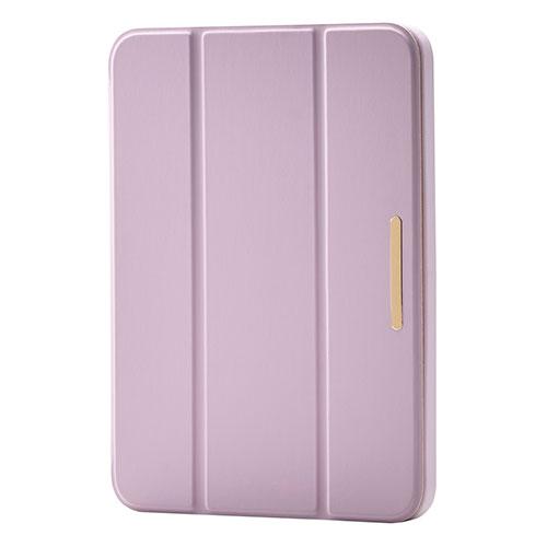 エレコム iPad mini (A17 Pro 2024年) mini (第6世代) ケース カバー フラップ ソフトレザー 背面クリア スリープモード タッチペンホルダー付き CHIC STYLE ラベンダー TB-A25SWVJM3PU