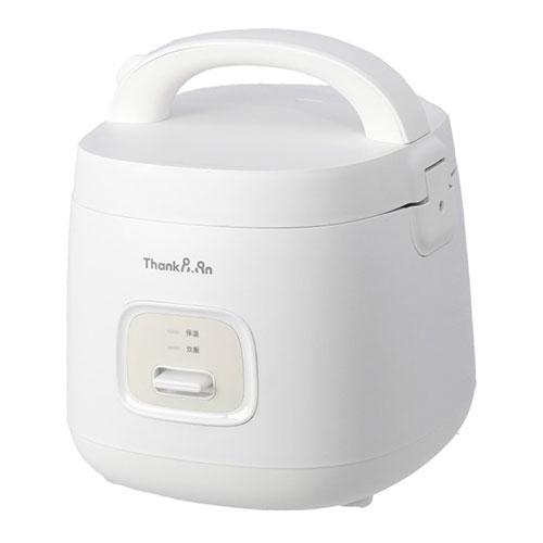 サンコー ThankPan 簡単操作炊飯器 ノラノラ 丸みのある可愛いフォルム スイッチ一つで簡単操作 最大3合 ホワイト KGDF25HWH