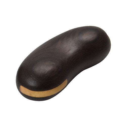 【10個セット】 ヤマコー 用美 業務用 木製・そら豆型箸置 ダークブラウン yamaco08901X10