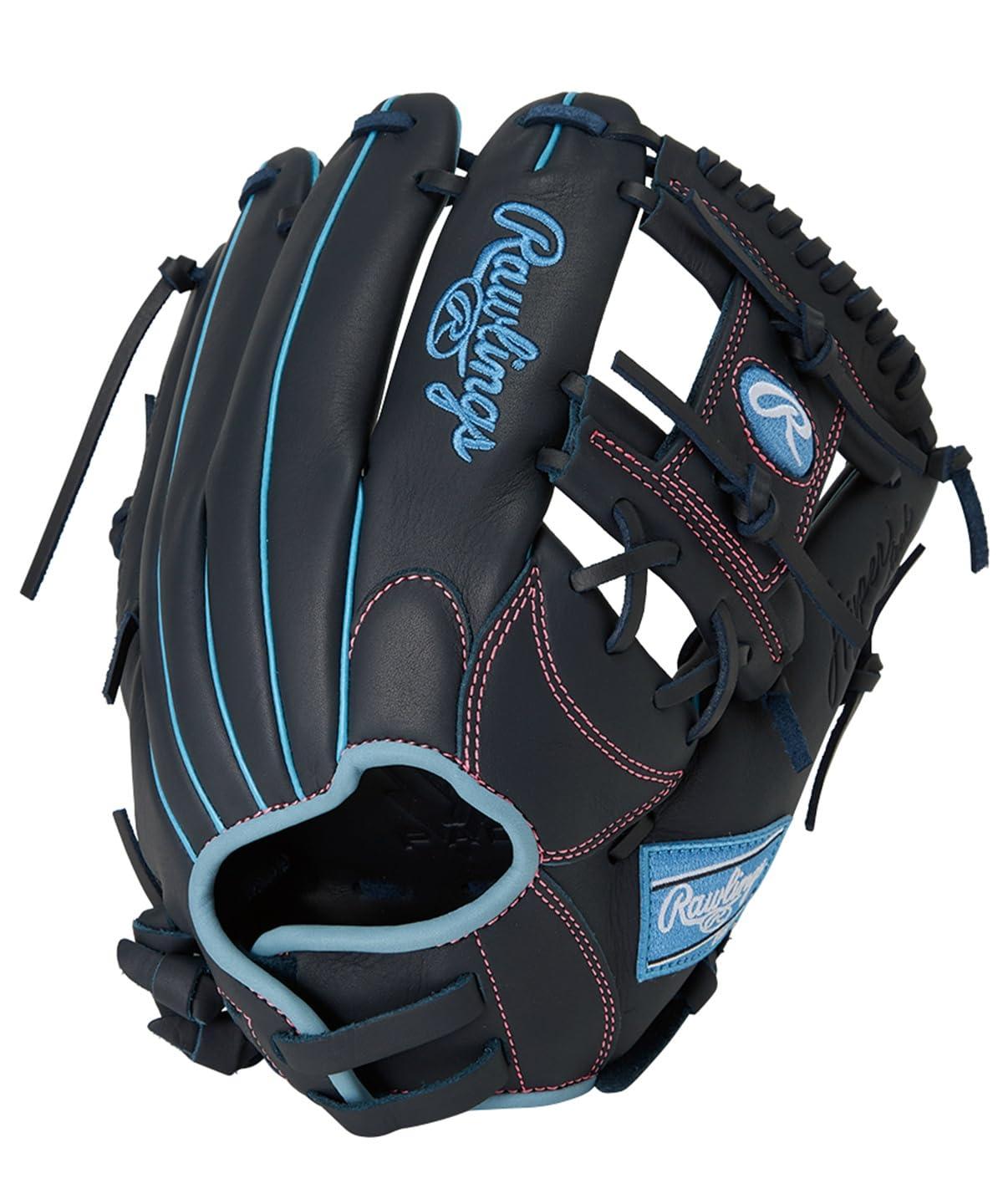 ローリングス(Rawlings) 野球用 グラブ グローブ ソフトボール用 女子専用 ガールズフィット HYPER TECH R2G GS5FHTR34GF 内野手用 ネイビー 11.5インチ ※右投げ用