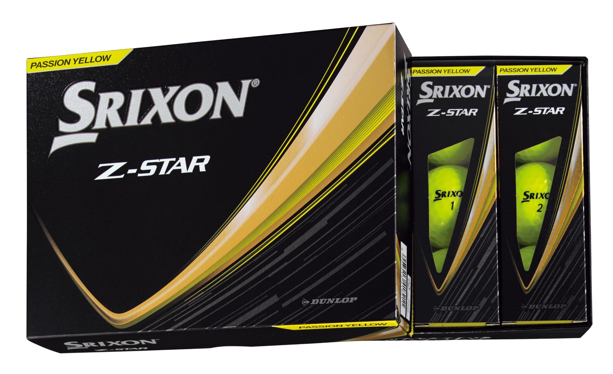 ダンロップゴルフボール SRIXON Z-STAR 2025年模範例 1十二(12個入り口・入口) プレミアムパッションイエロー