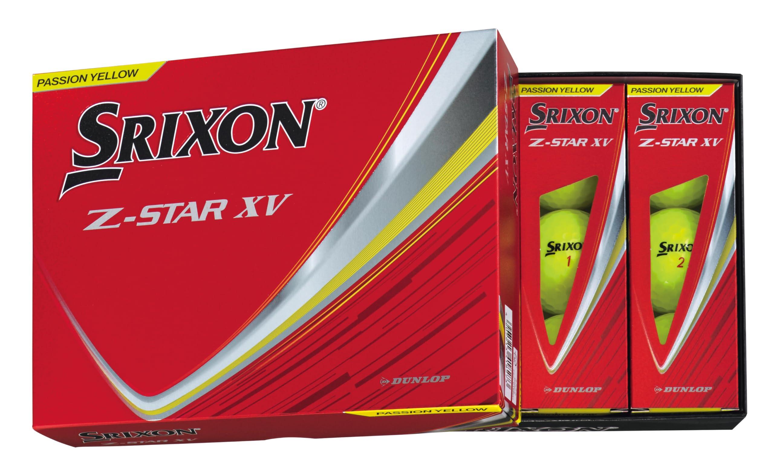 ダンロップゴルフボール SRIXON Z-STAR XV 2025年模範例 1十二(12個入り口・入口) プレミアムパッションイエロー