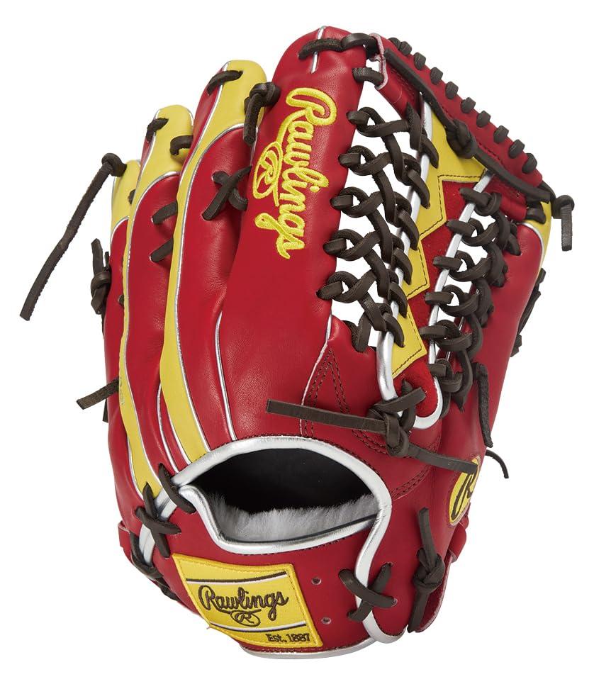 ローリングス(Rawlings) 野球用 グラブ グローブ 軟式 HOH? PRO EXCEL Wizard #02 COLORS GR5FHW2CB88MG 外野手用 スカーレット/イエロー 12.5インチ ※左投げ用