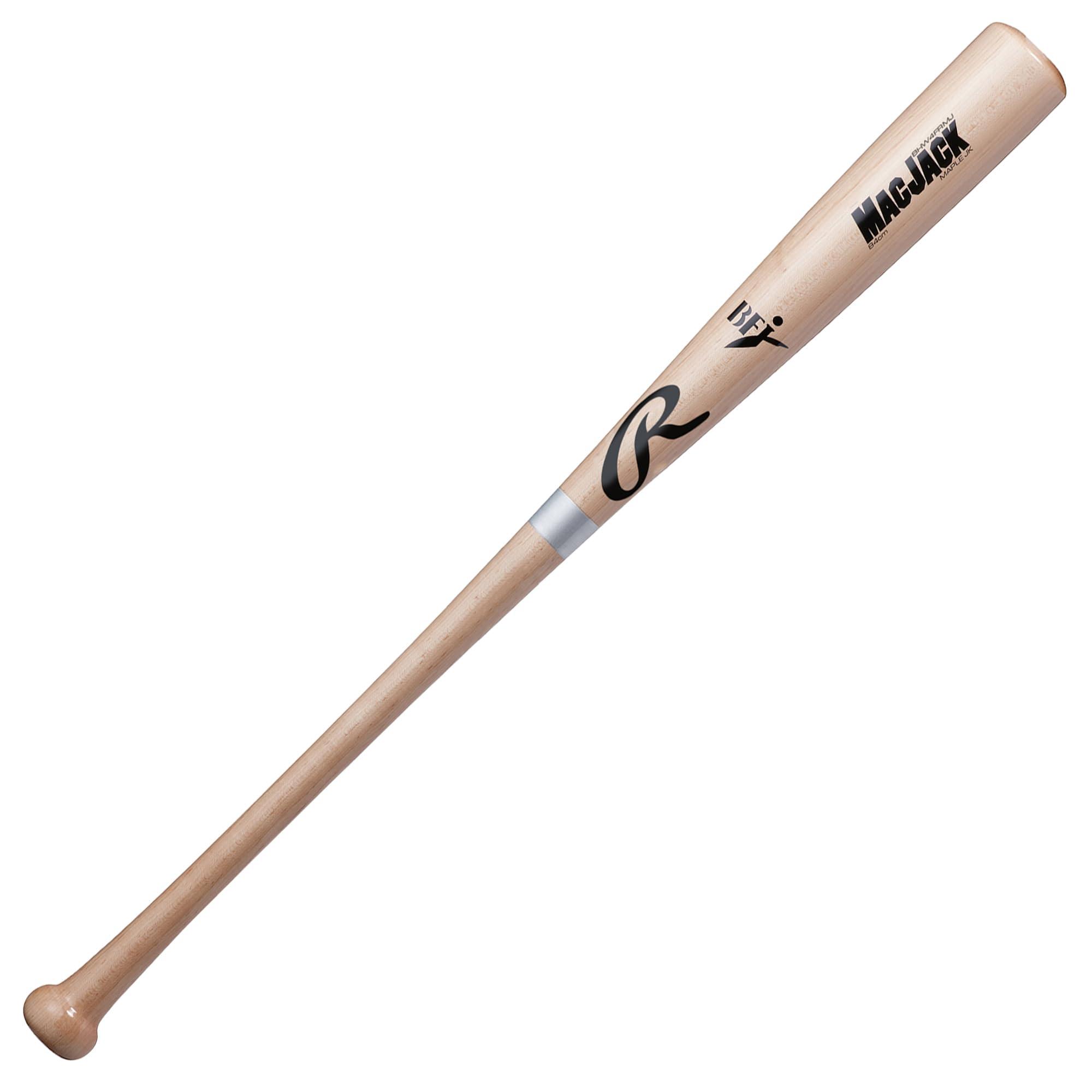 Rawlings(ローリングス)野球用 大人用 バット 硬式 MAC JACK ハードメイプル 中国製 BHW4FRMJ ナチュラルシルバー サイズ 85cm