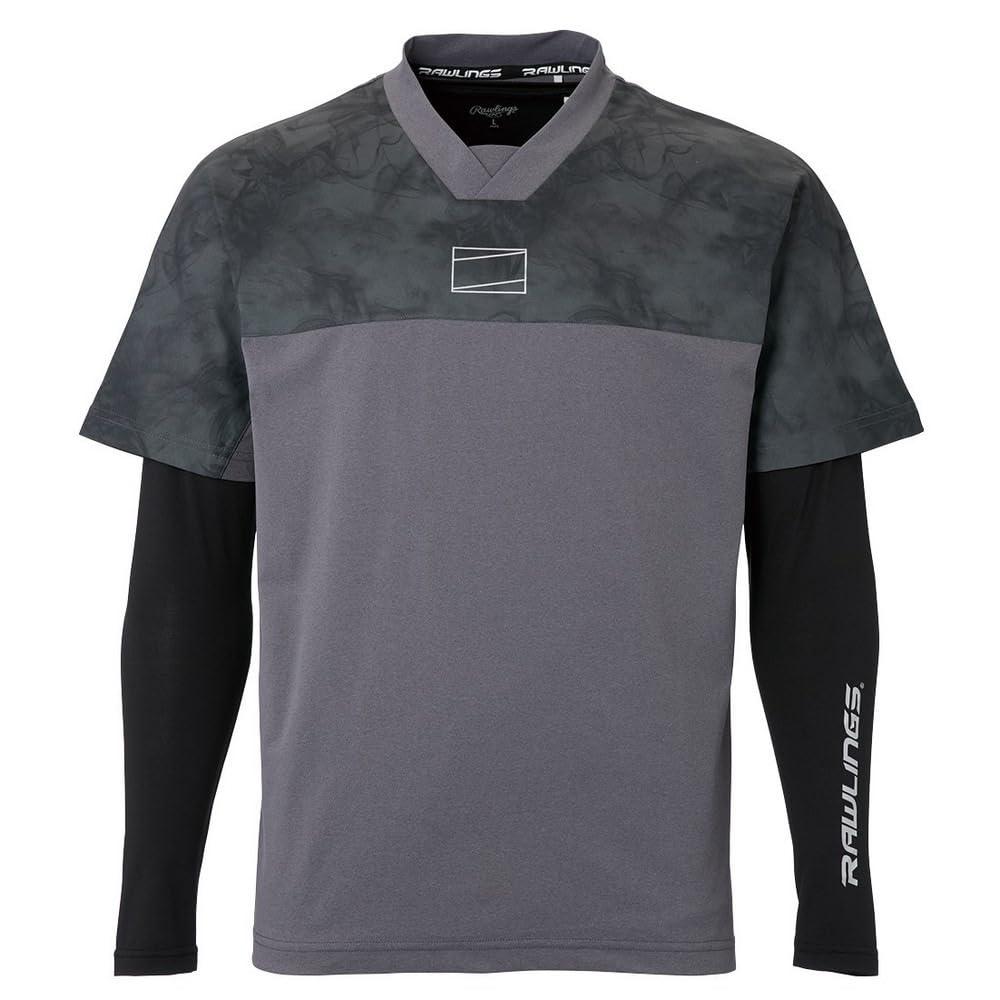 [ローリングス] 野球用 大人用 長袖 Vトップレイヤードセット アンダーシャツ Tシャツ AUT15S01S コンクリートグレー L