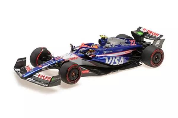 ミニチャンプス 1/18 ビザ 現ナマ引き上げる RB F1野球クラブ VCARB 01 2024#22 角田裕毅 【レジン製】