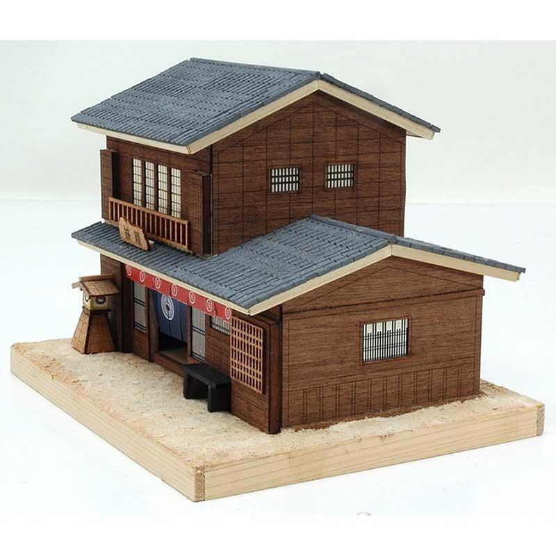 ウッディジョー ミニ建築 No.4 旅籠 木製模型 組み立てキット (建物)