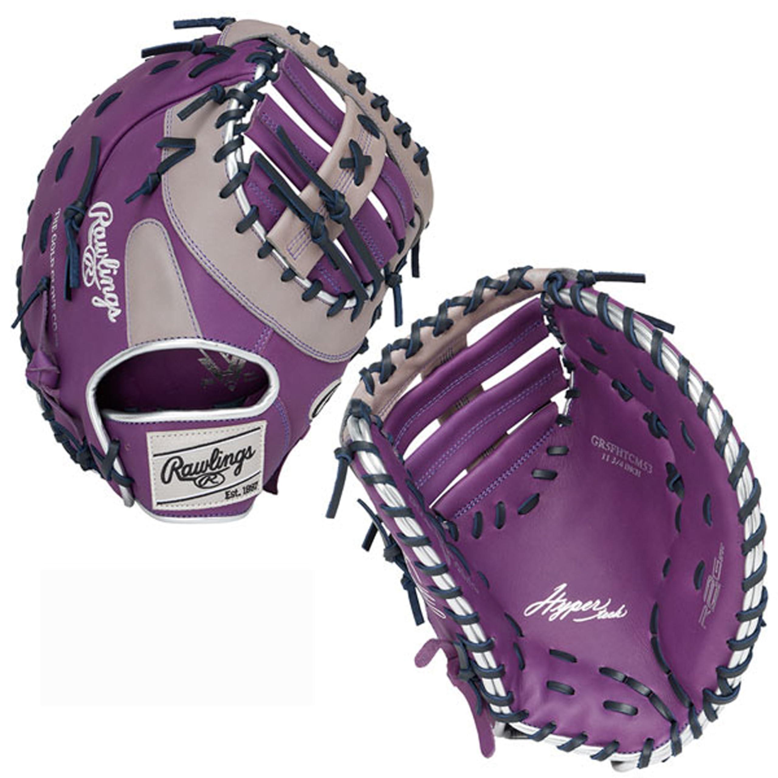 ローリングス(Rawlings) 野球用 グラブ グローブ 軟式 HYPER TECH COLOR SYNC GR5FHTCM53 ファースト用 パープル/グレー 11.75インチ ※右投げ用