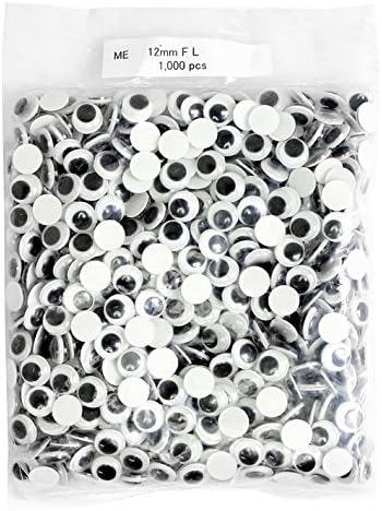 日本紐釦貿易(Nippon Chuko) NBK 動眼 貼り付け 1000個入り 12mm 黒 CE108-1000