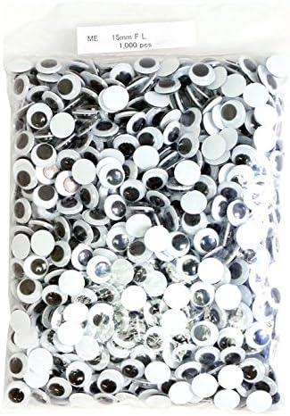 日本紐釦取り引き(Nippon Chuko) NBK 動眼 貼り信用販売 1000個入り口・入口 15粍 黒 CE109-1000