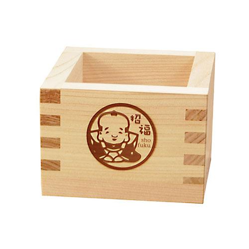 【10個セット】 ヤマコー てまひま工房 ひのき縁起桝(1合桝) ひのきの香りが清々しい冷酒にぴったりの枡 招福助 yamaco83868X10