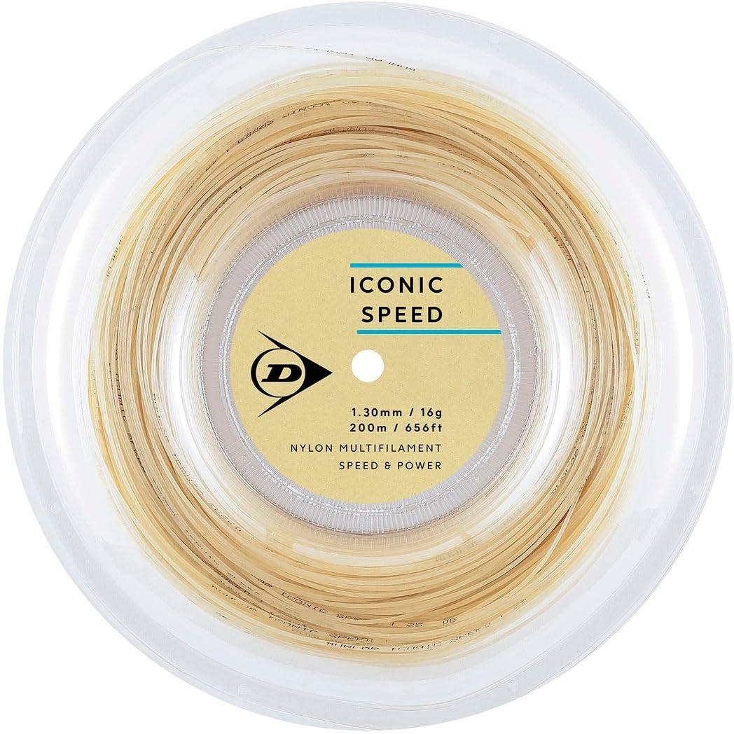 ダンロップ(DUNLOP) テニス 硬式テニス ストリング ICONIC SPEED(アイコニック・スピード)ロール 200m ナチュラル 1.30/16G DSTA32021｜ポッチ