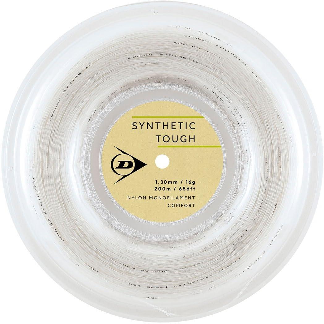 ダンロップ(DUNLOP) テニス 硬式テニス ストリング SYNTHETIC TOUGH(シンセティック・タフ)ロール 200m ホワイト 1.30/16G DSTA22001