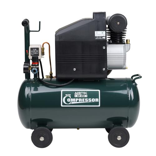 AC100V/0.37kW大気圏コンプレッサー(貯蔵タンク25L)  580(W)×290(D)×630(H)粍