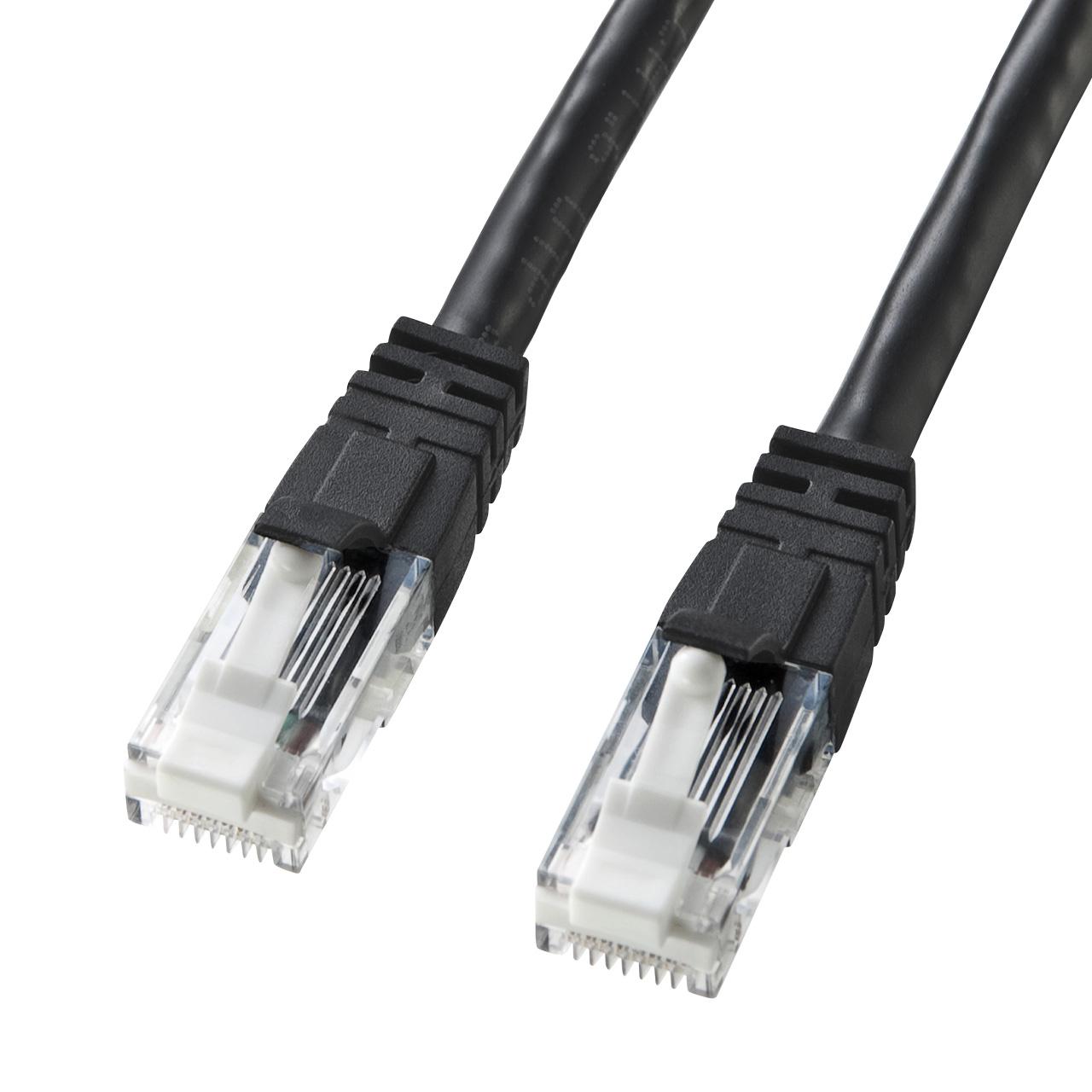 20mLAN有線テレビ(CAT6/つめ折れ押しとどめる/黒いこと) 黒いこと
