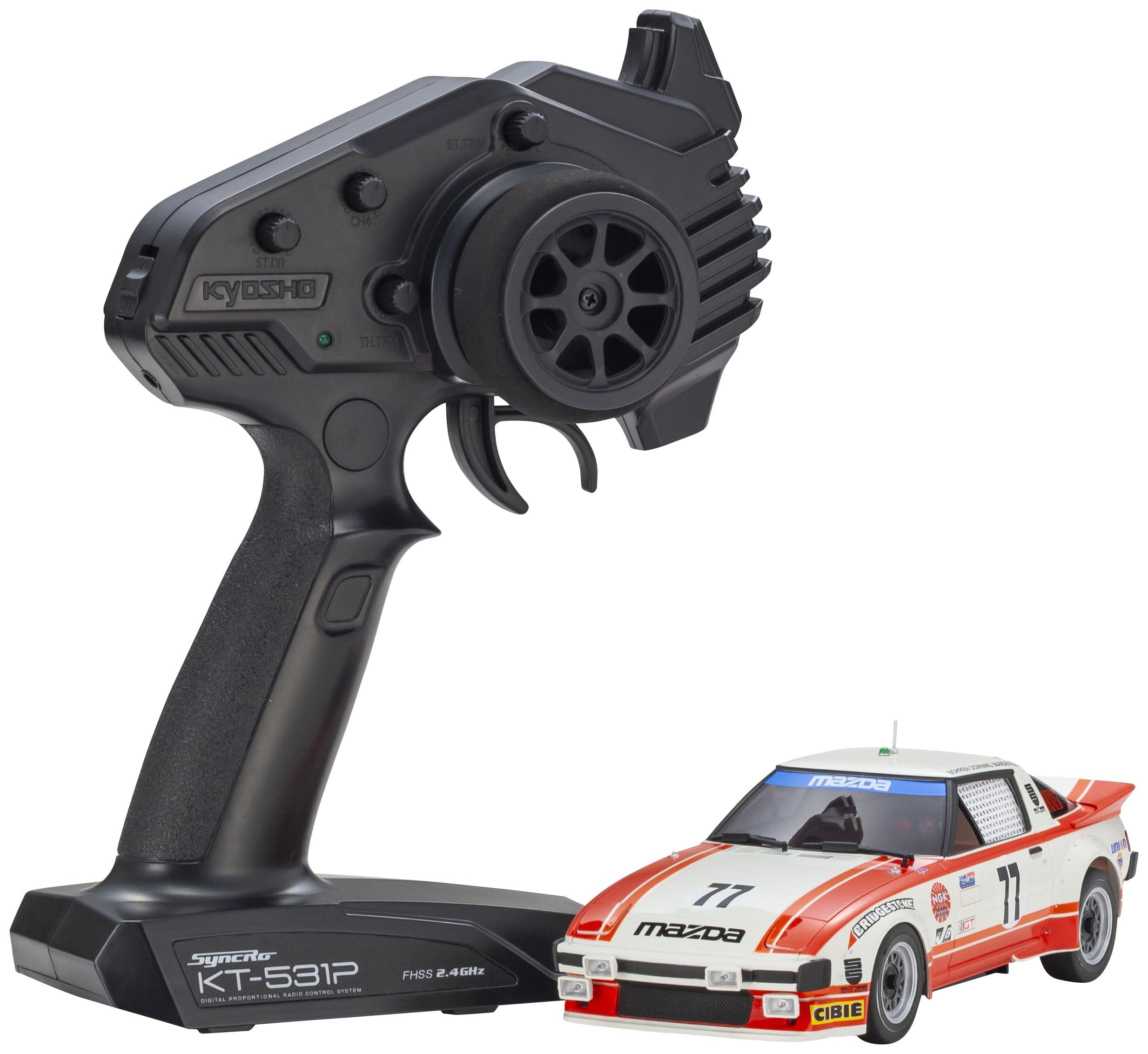 京商 (Kyosho) ミニッツRWD MR-04 レディセット マツダ サバンナ RX-7 (SA22C) 1979 デイトナ CAR No.77 電動ラジオコントロール 32365R｜ポッチ