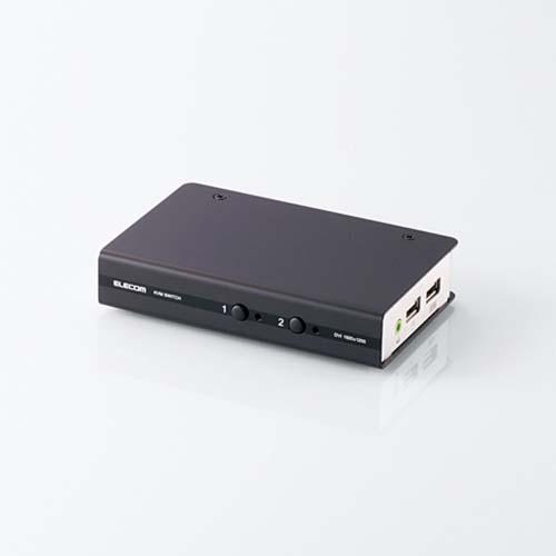 DVI相応うマイコンうつり変わり器(2うつり変わり)  125(W)×80(D)×25(H)粍(有線テレビ、盛り上がり部を含まず)