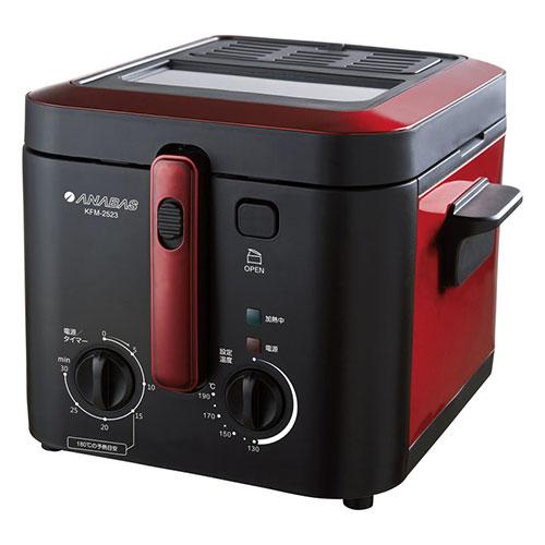 ANABAS 電気フライヤー 【電源コード・揚げ物用バスケット×各1、交換用脱臭フィルター・交換用オイルフィルター×各3】 22640503 11,880円
