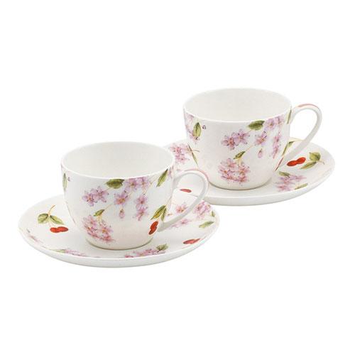 エインズレイ チェリーブロッサムハピネス ペアティーカップ&ソーサー 270ml CBPH34006-2