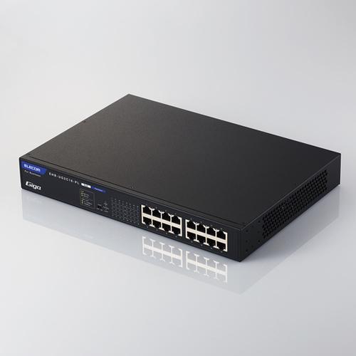 レイヤー2PoEアンマネージギガスイッチ(16ポート) 330(W)×230(D)×44(H)mm