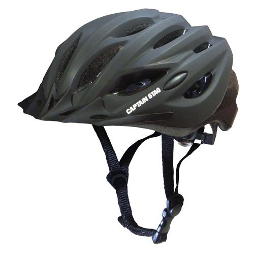 [60ー64cm]自転車用ヘルメット(ブラック) マットブラック 226×312×158(バイザー含)