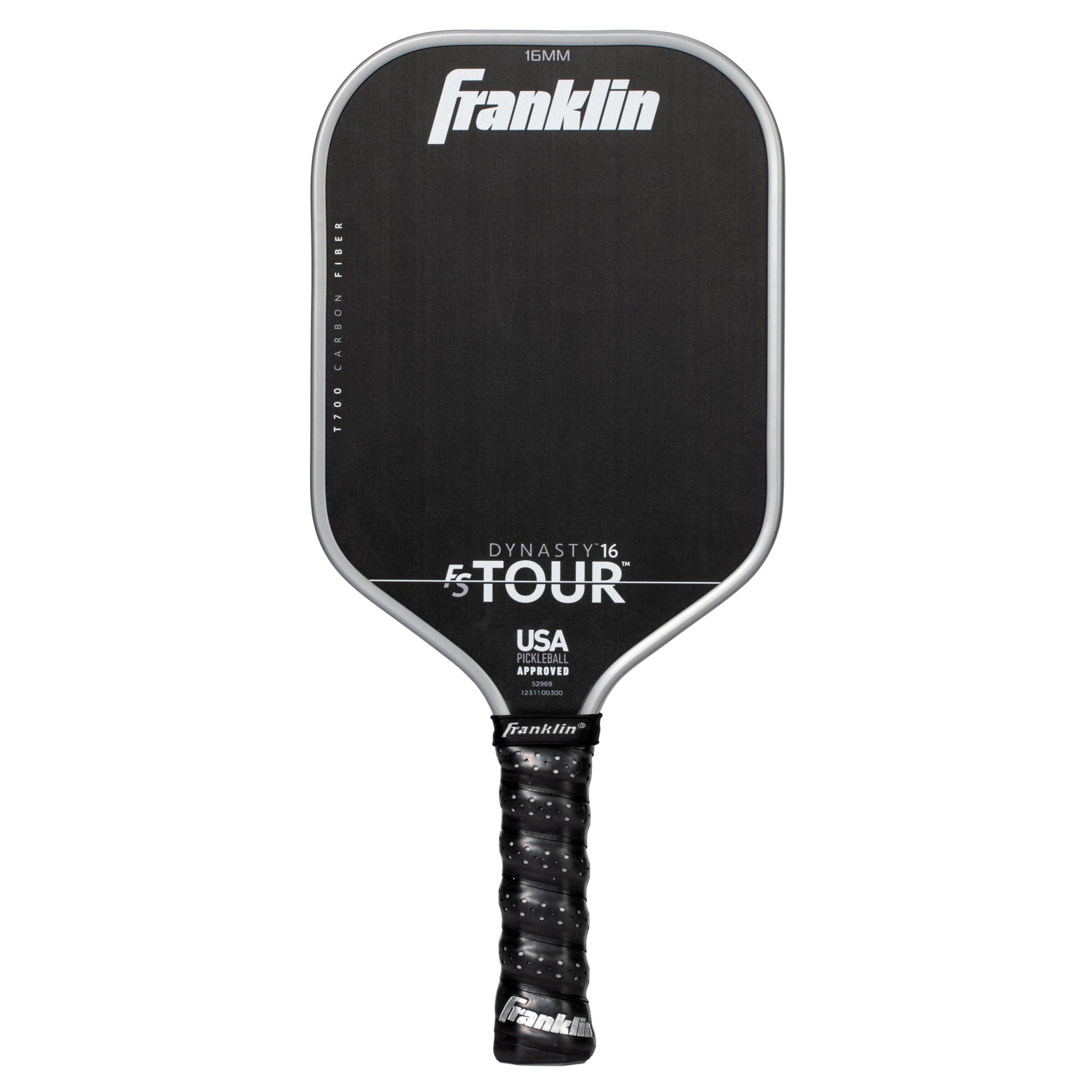 Franklin Sport Pro ピックルボールパドル - FSツアーシリーズ カーボンファイバーピックルボールパドル - 公式USAピックルボール(USAPA)承認パドル - Dynasty Pro Playerパドル - 16mmポリマーコ...