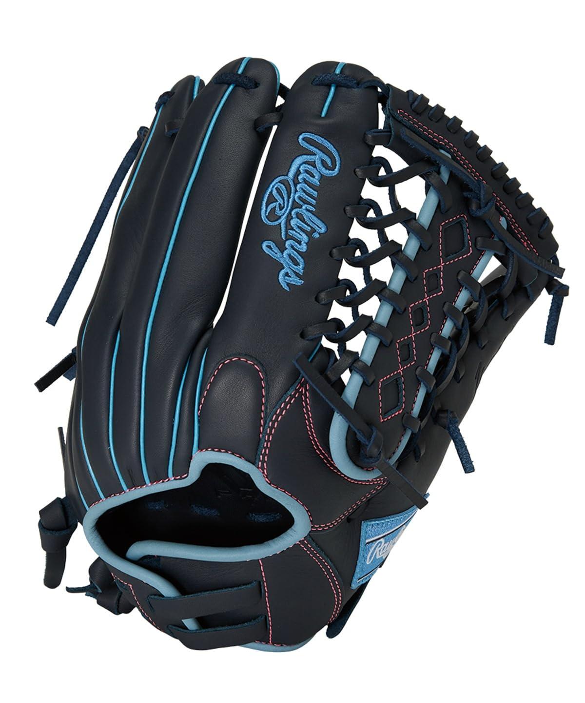 ローリングス(Rawlings) 野球用 グラブ グローブ ソフトボール用 女子専用 ガールズフィット HYPER TECH R2G GS5FHTS65GF オールラウンド用 ネイビー 11.75インチ ※右投げ用画像