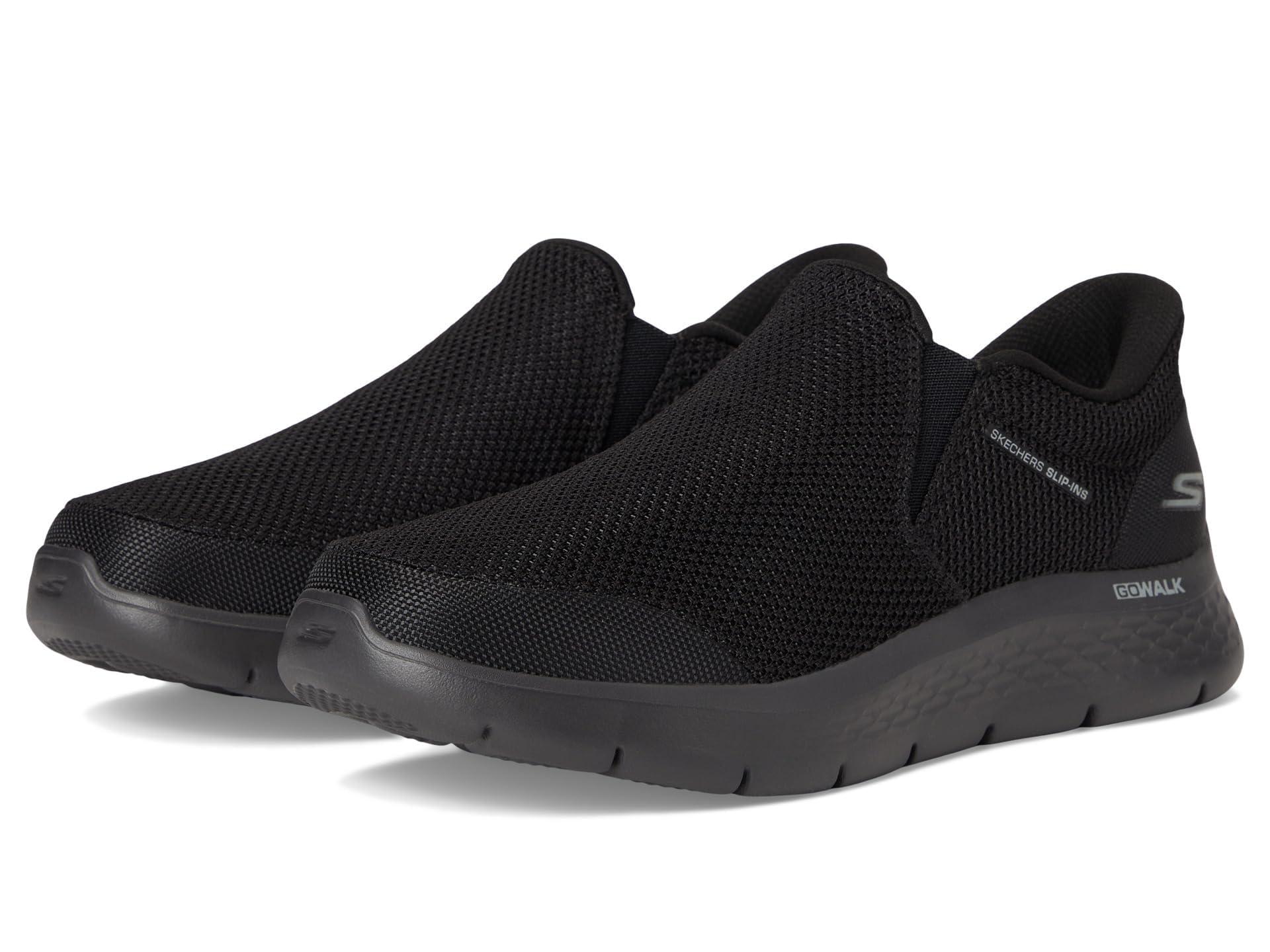 Skechers メンズ ハンズフリー スリップイン ゴーウォークフレックス - オーハイスニーカー, ブラック/ブラック, 28.0 cm
