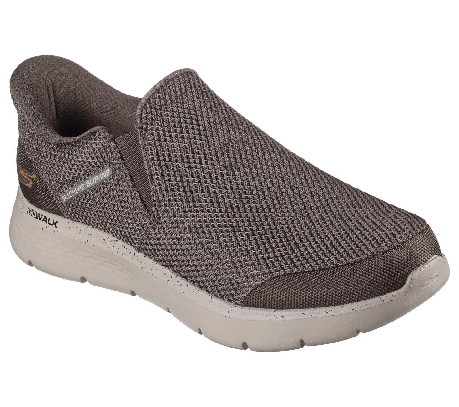 Skechers メンズ ハンズフリー スリップイン ゴーウォークフレックス - オーハイスニーカー, カーキ, 27.5 cm