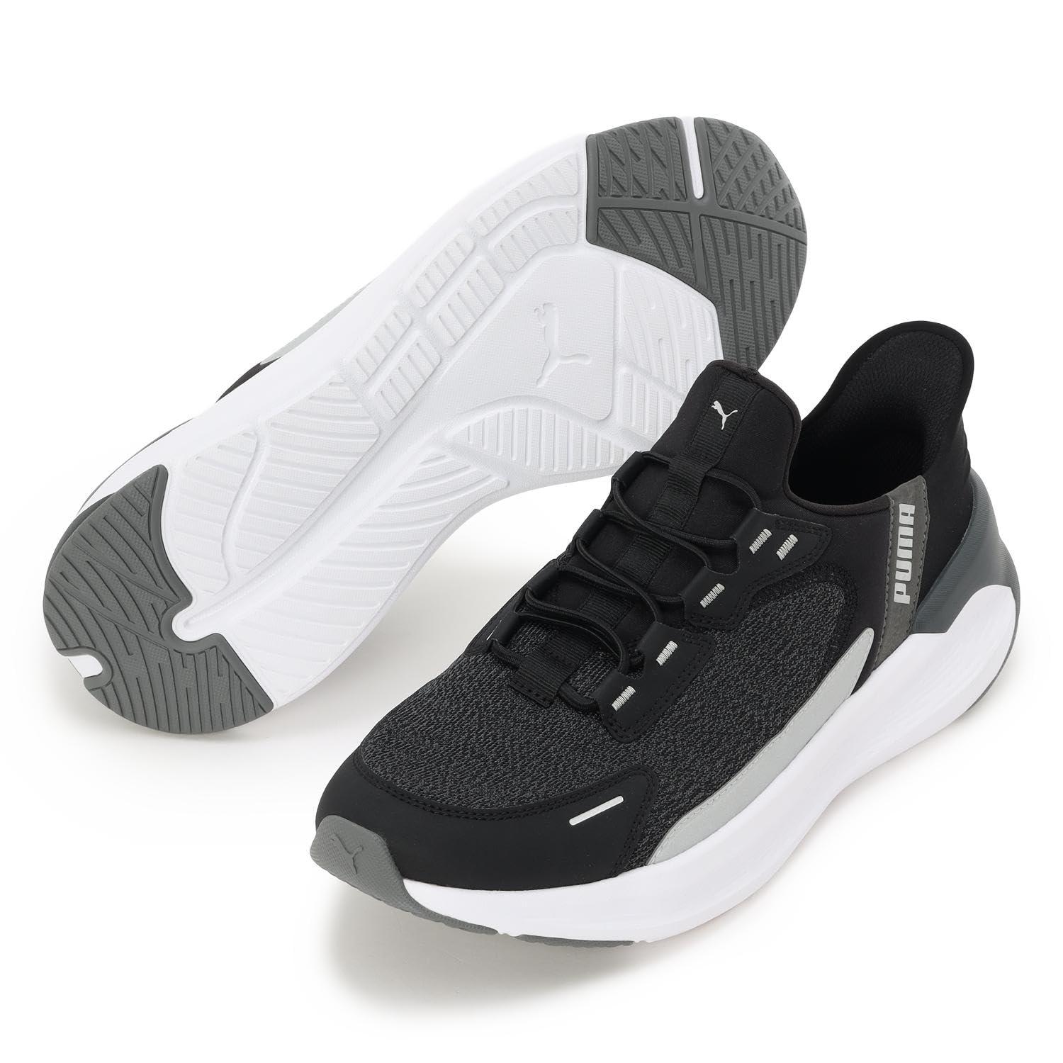 SOFTRIDE シンメトリー EASE IN 26年春夏カラー PUMA Black/Silver/Shadow Gray(04) サイズ:255