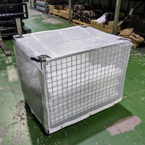 1000x800x800粍 メッシュパレットカバー 澄み切った/糸入 EA985RH-11