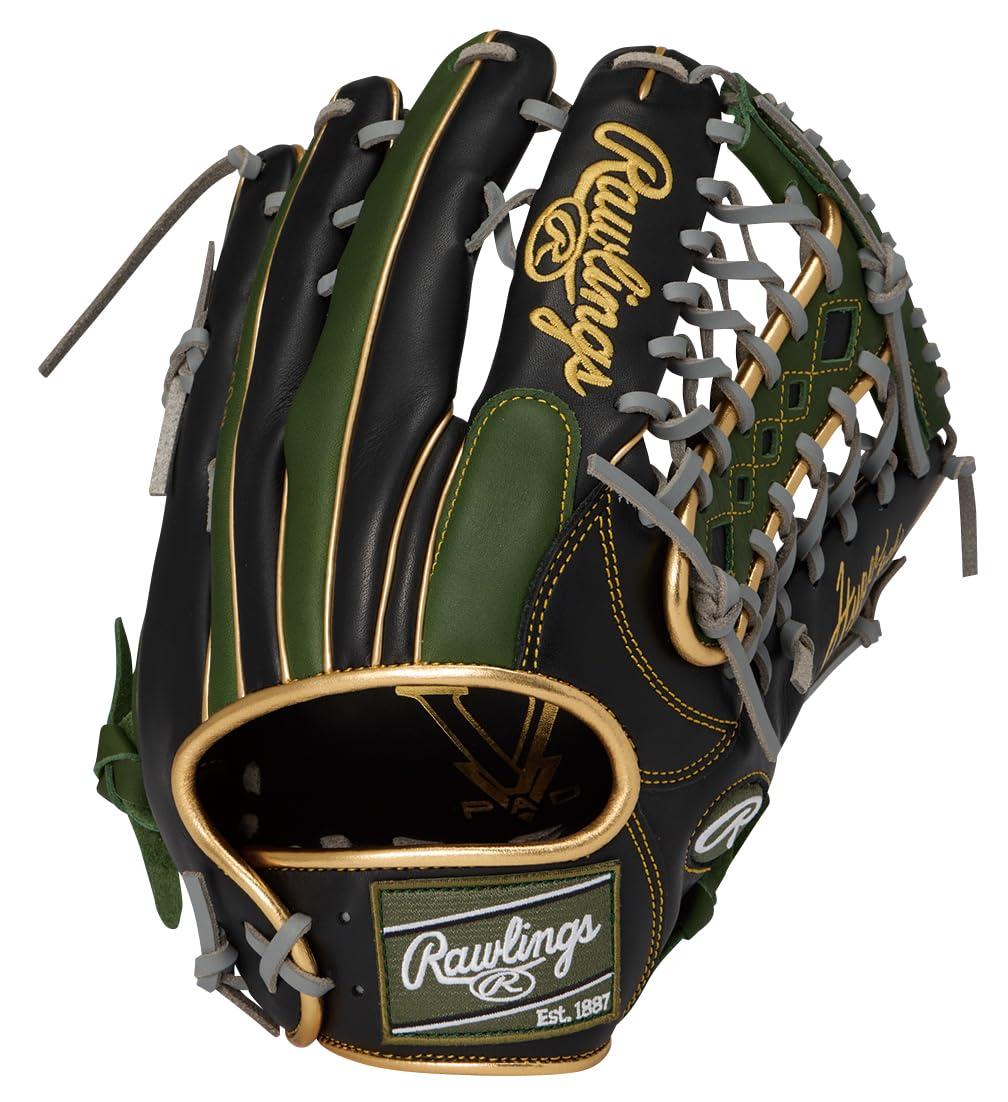 ローリングス(Rawlings) 野球用 グローブ 軟式 HYPER TECH COLOR SYNC 外野手用 GR6HTCY719 ブラック/MLグリーン 12.75インチ ※左投用