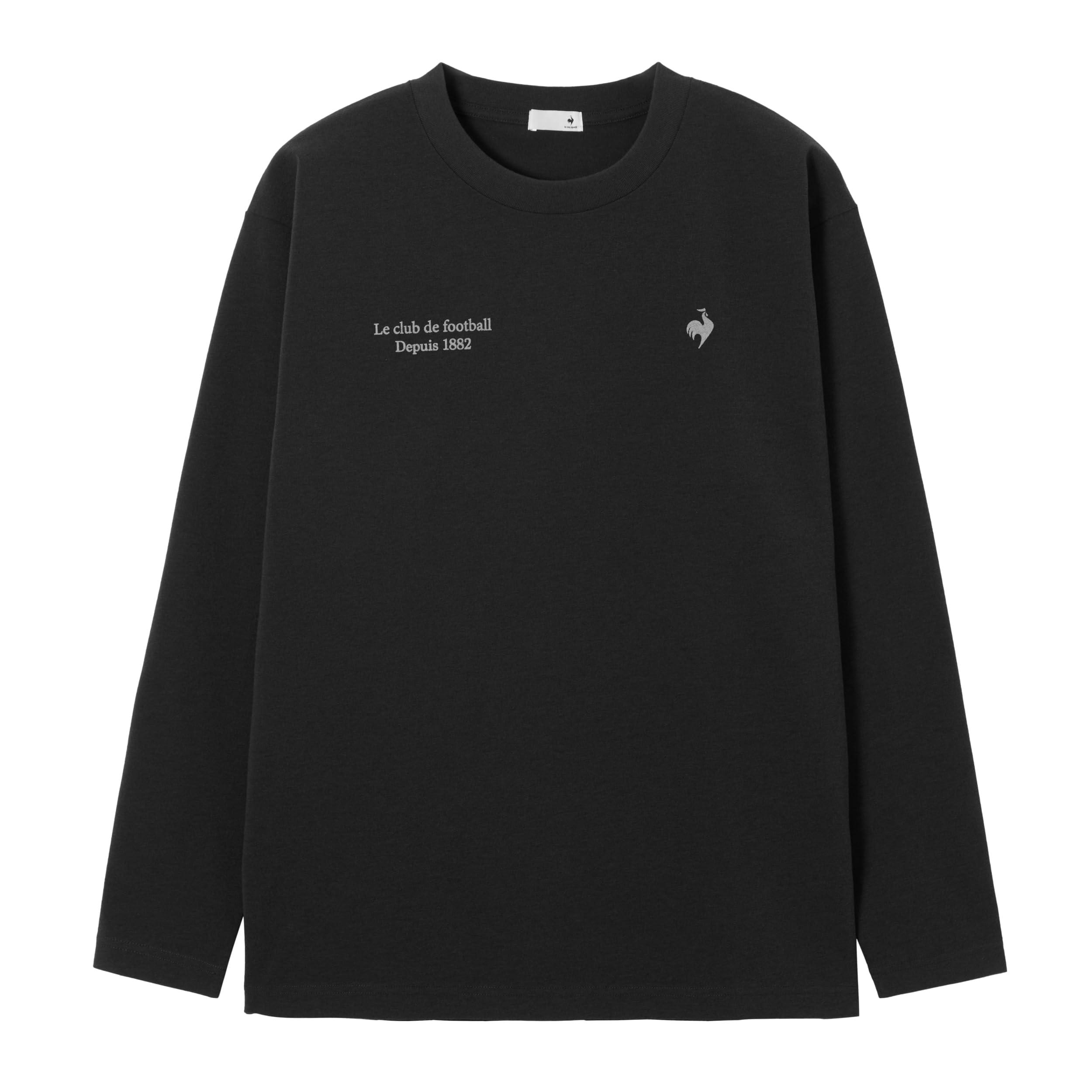 [ルコックスポルティフ] コットンライクポリエステルビッグロゴ長袖Tシャツ LU5FLT00M_BK00_M