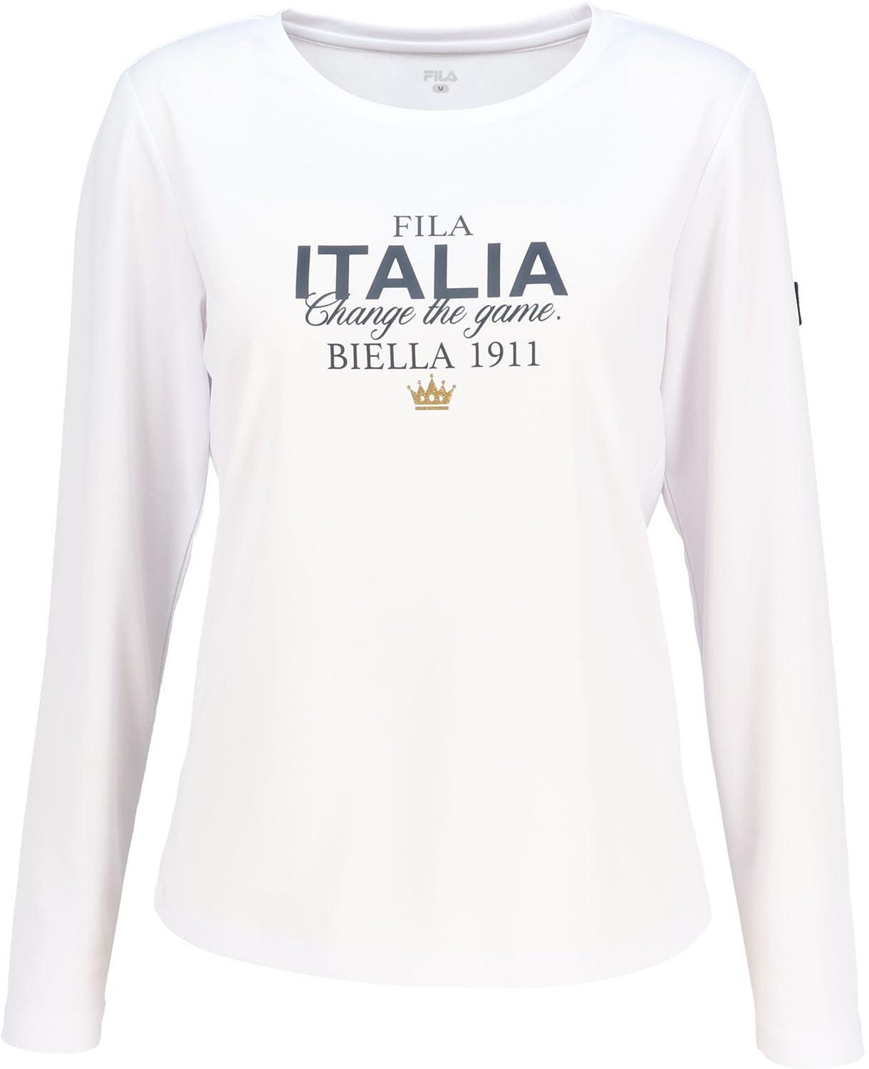 FILA TENNIS(フィラ テニス) テニス 長袖シャツ ロングスリーブグラフィックTシャツ CZ6SGW043 レディース ホワイト M
