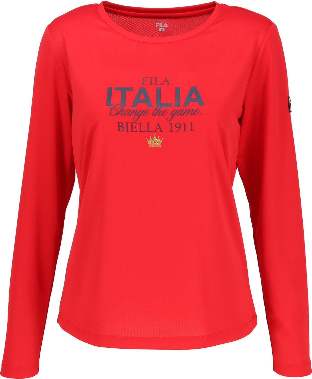 FILA TENNIS(フィラ テニス) テニス 長袖シャツ ロングスリーブグラフィックTシャツ CZ6SGW043 レディース フィラレッド M
