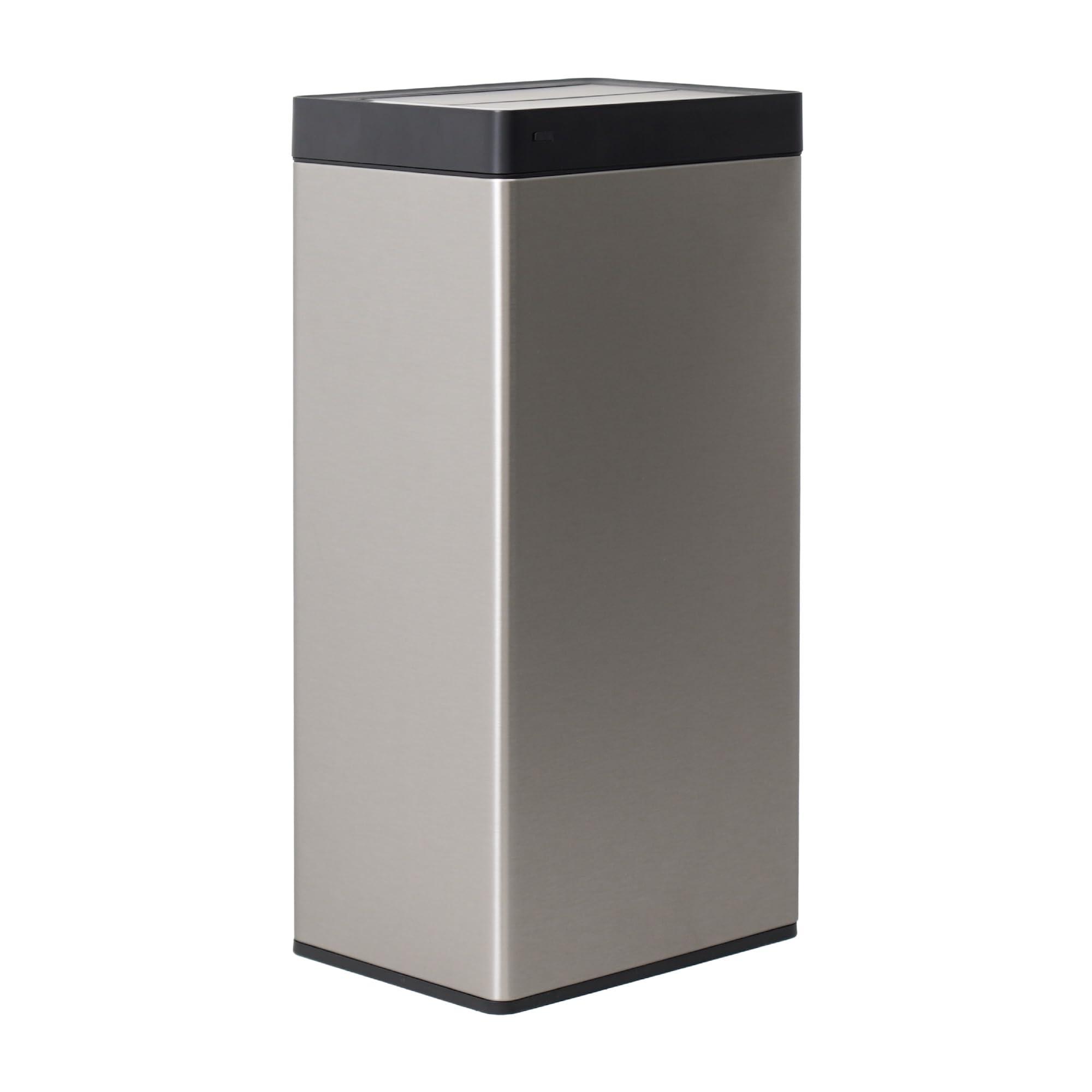 THANKO 袋を自動で広げるゴミ箱 PITA BOX 30L SBTG26SSL 両開き 中央開閉 自動開閉 センサー 充電式 スリム 大容量 ステンレス カウンター下 ラック下 キッチン リビング オフィス 自動 手動 蓋付き ごみ箱 ダストボ...|ポッチ