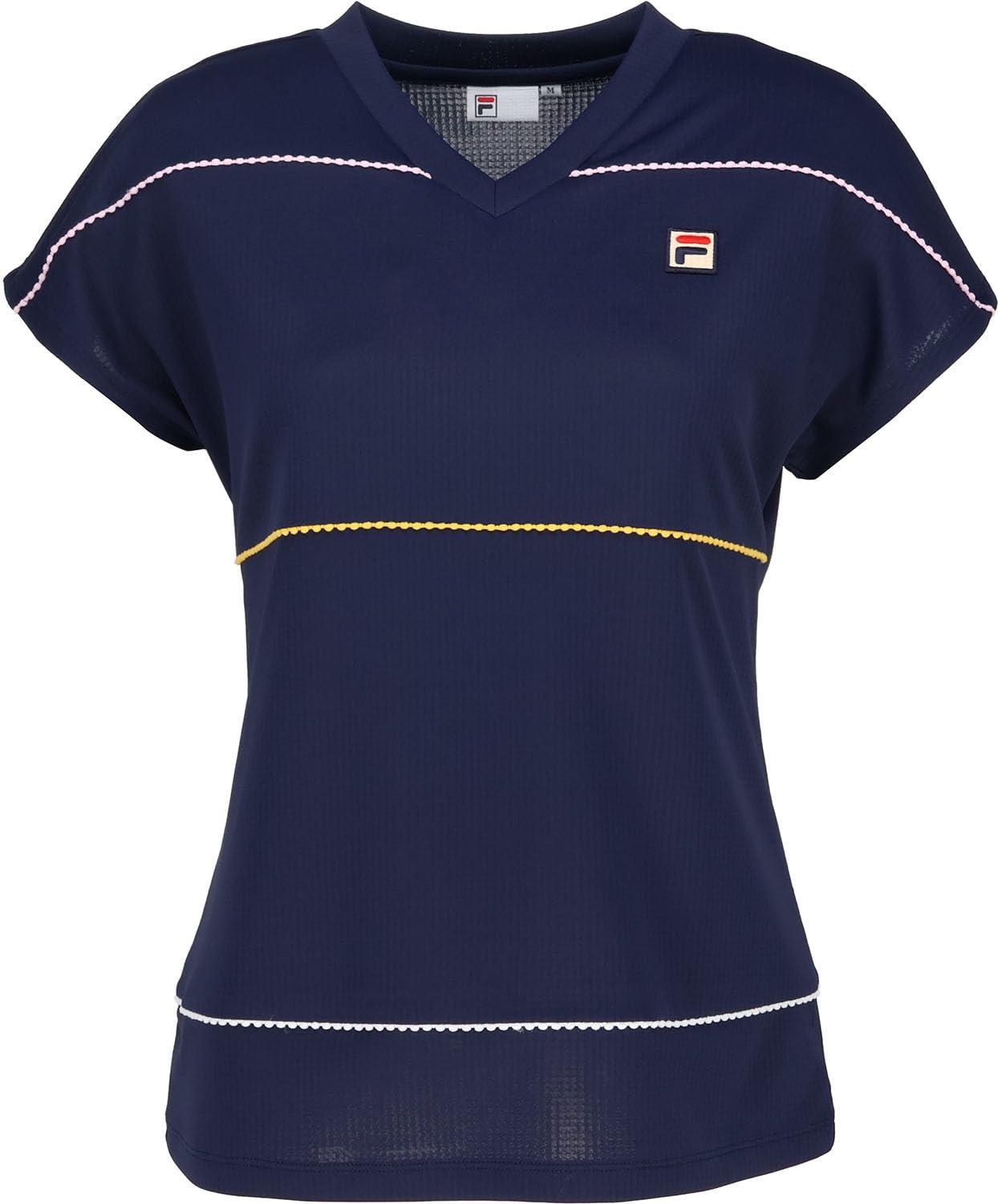 FILA TENNIS(フィラ 庭球) 庭球 半袖プルオーバー 取り組みプルオーバー CZ6SGW016 レディース フィラネイビー S