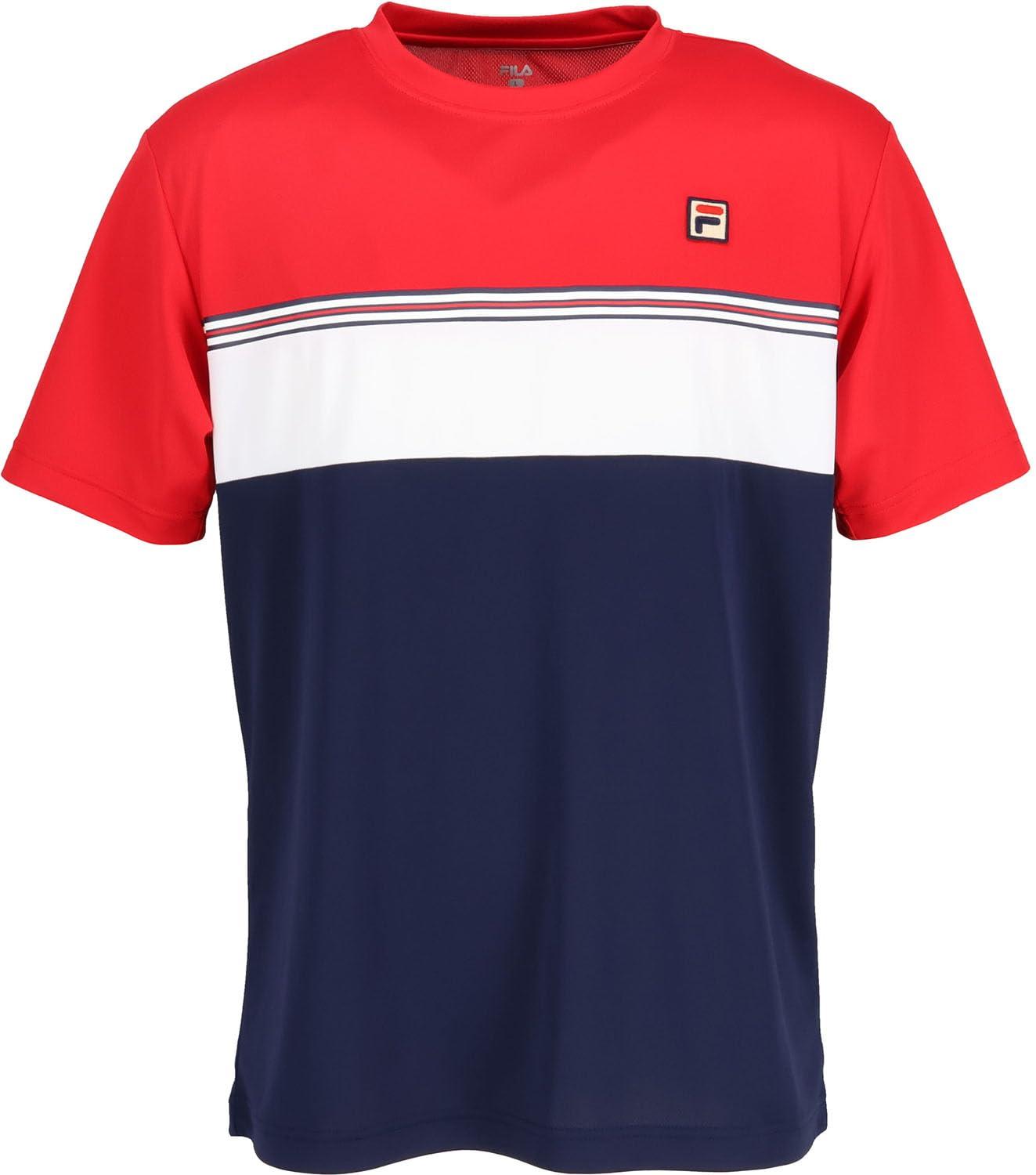 FILA TENNIS(フィラ 庭球) 庭球 半袖ティーシャツ 力くらべティーシャツ CZ6SGM007 メンズ フィラレッド L メンズウェア-テニス-スポーツ・アウトドア
