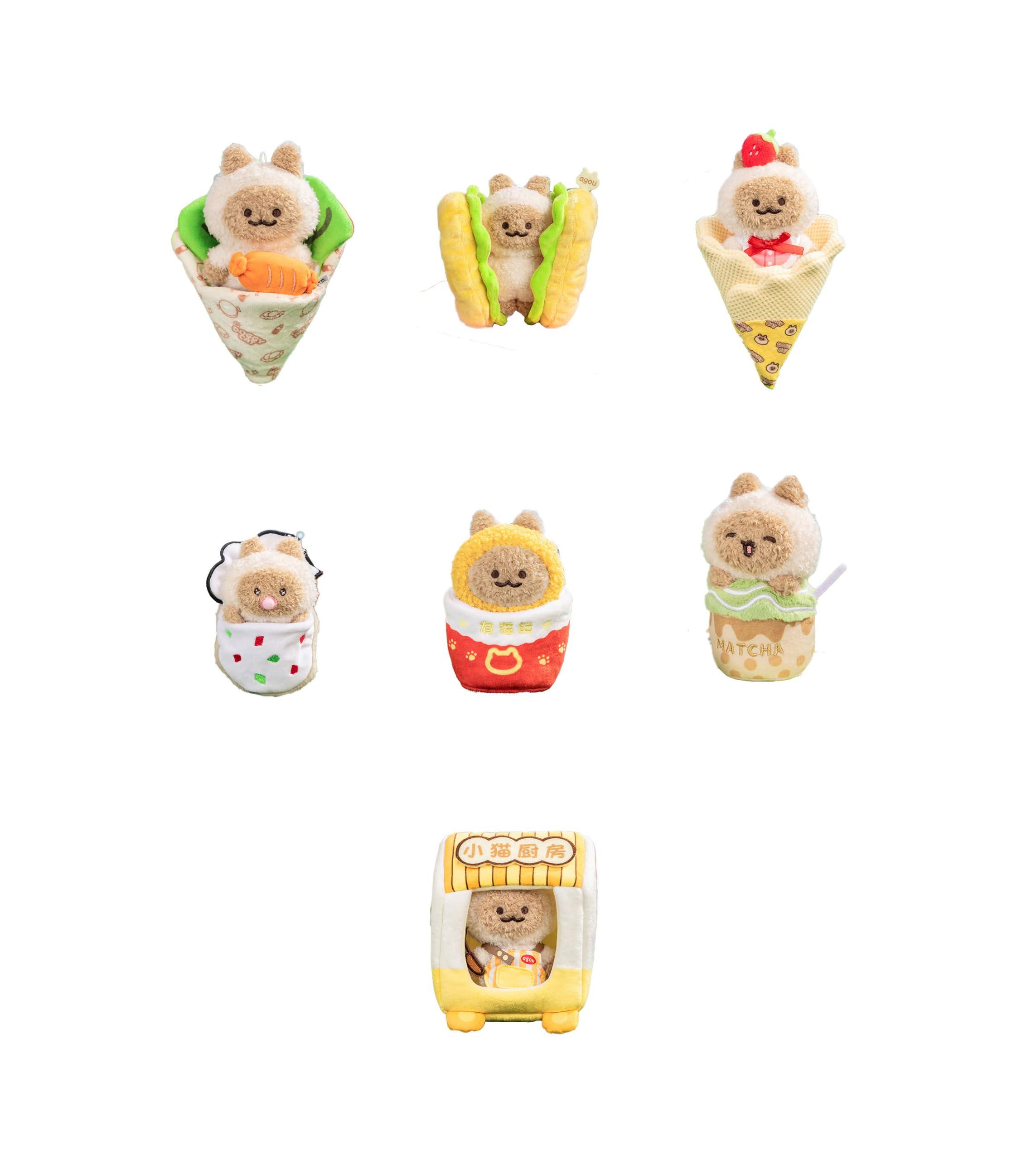 TOWANT 「ドギーキャット 屋台フード」シリーズ PVC&ABS&アクリル&ポリエステル&金属製 トレーディングプラッシュ 6個入りBOX