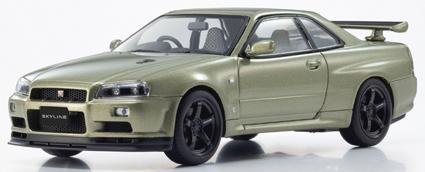 京商 (Kyosho) 京商オリジナル 1/43 日産 スカイライン R34 GT-R VスペックII Nur (ミレニアムジェイド) 完成品 KS03936MJ