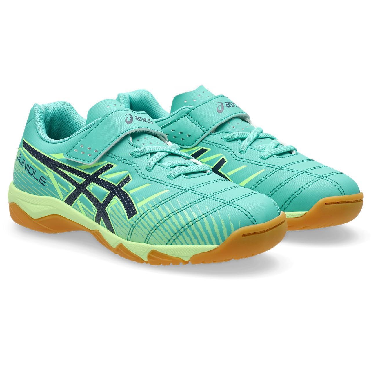 [Asics] JUNIOLE 7 IN 1104A055 Unisex Kids 300 Soccer Shoes (Aurora Green/Midnight) 20.5 cm 2E