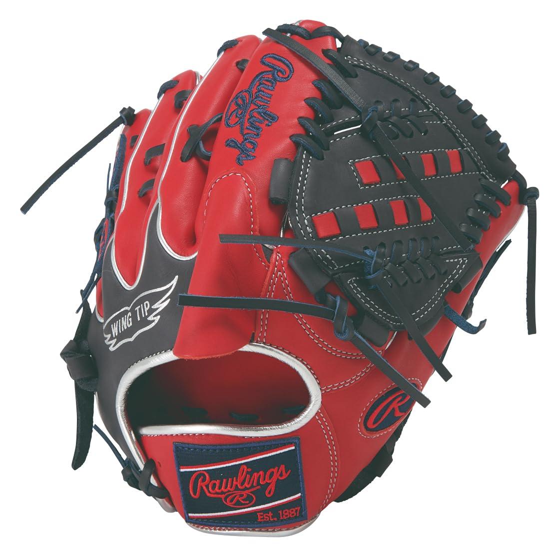 ローリングス(Rawlings) ベイスボール用 地球儀 軟式 HOH? MLB COLOR SYNC ピッチャー用 GR6HMA15W スカーレット/米国海軍 11.75in ※左投用