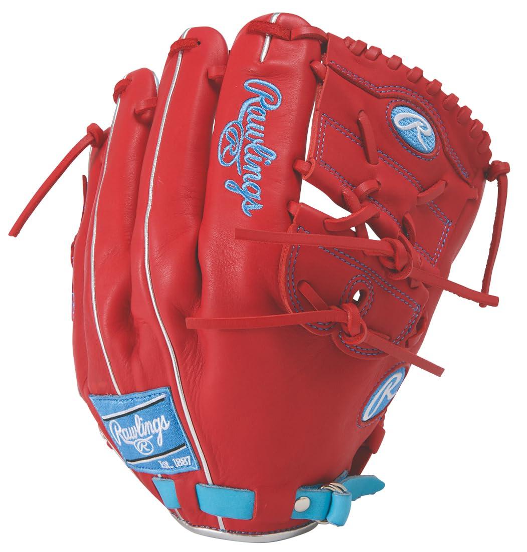 ローリングス(Rawlings) ベイスボール用 地球儀 軟式 HOH? MLB COLOR SYNC ピッチャー用 GR6HMJ205FB C青色/スカーレット 11.75in ※右投用