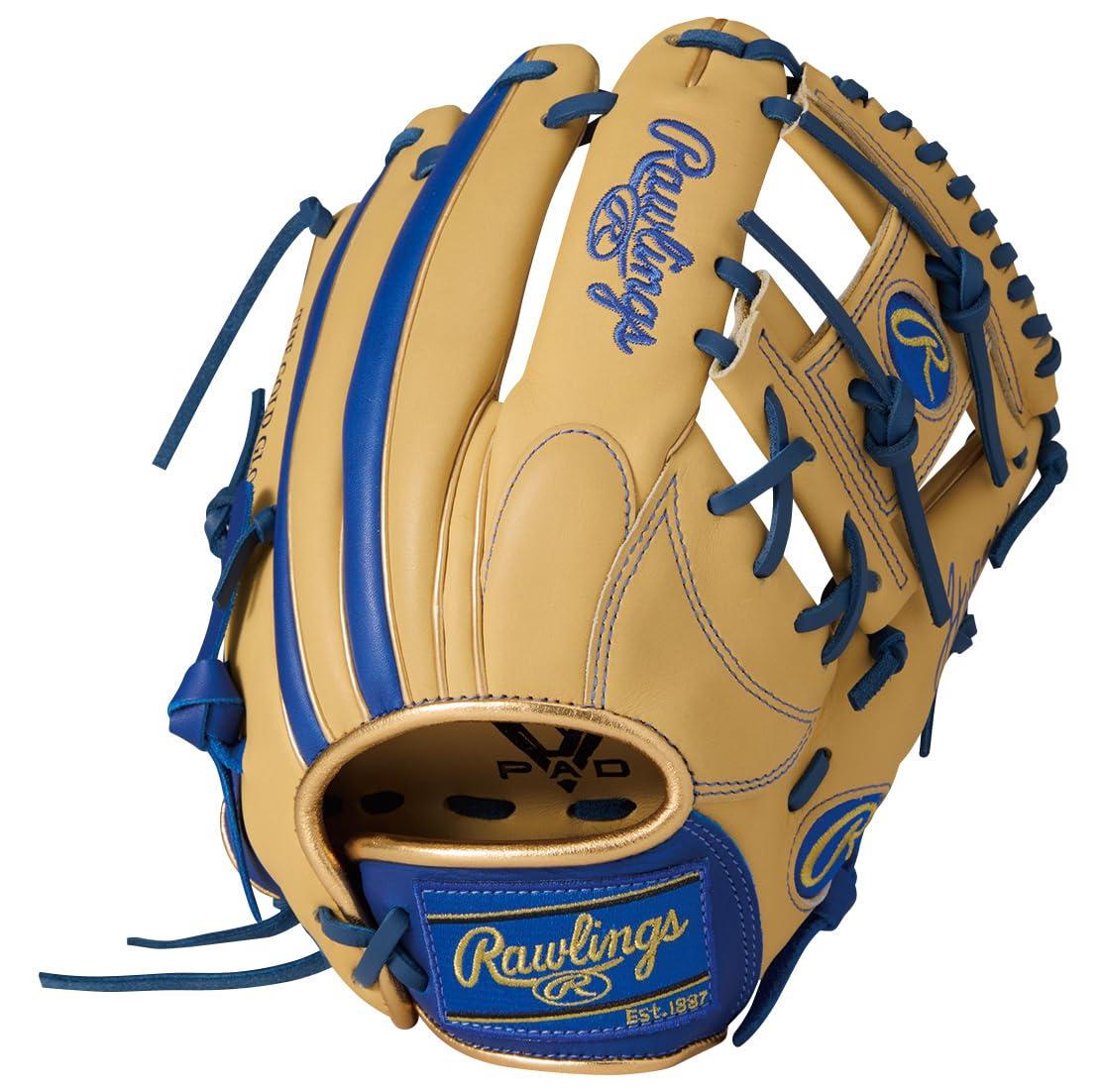 ローリングス(Rawlings) 野球用 グローブ ジュニア HYPER TECH COLOR SYNC オールラウンド用 GJ6HTCN6L キャメル/ブルー Lサイズ ※右投用|ポッチ