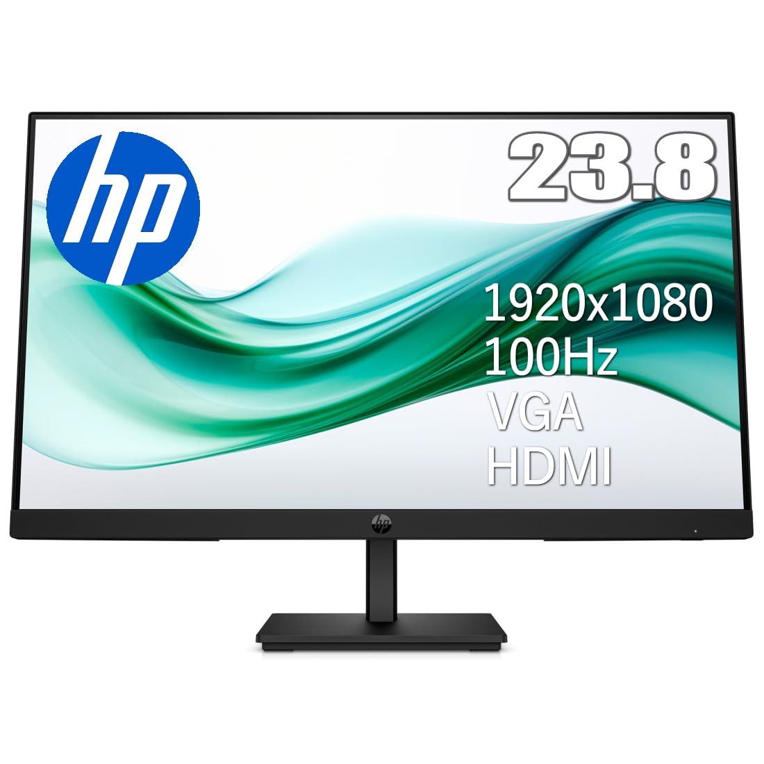 HP Series 3 Pro 324pv 23.8インチ フルHD VA モニター リフレッシュレート100Hz HDMI VGA VESA 100mm 非光沢 ブルーライト軽減 3辺極細ベゼル採用 HDMIケーブル1.8m付