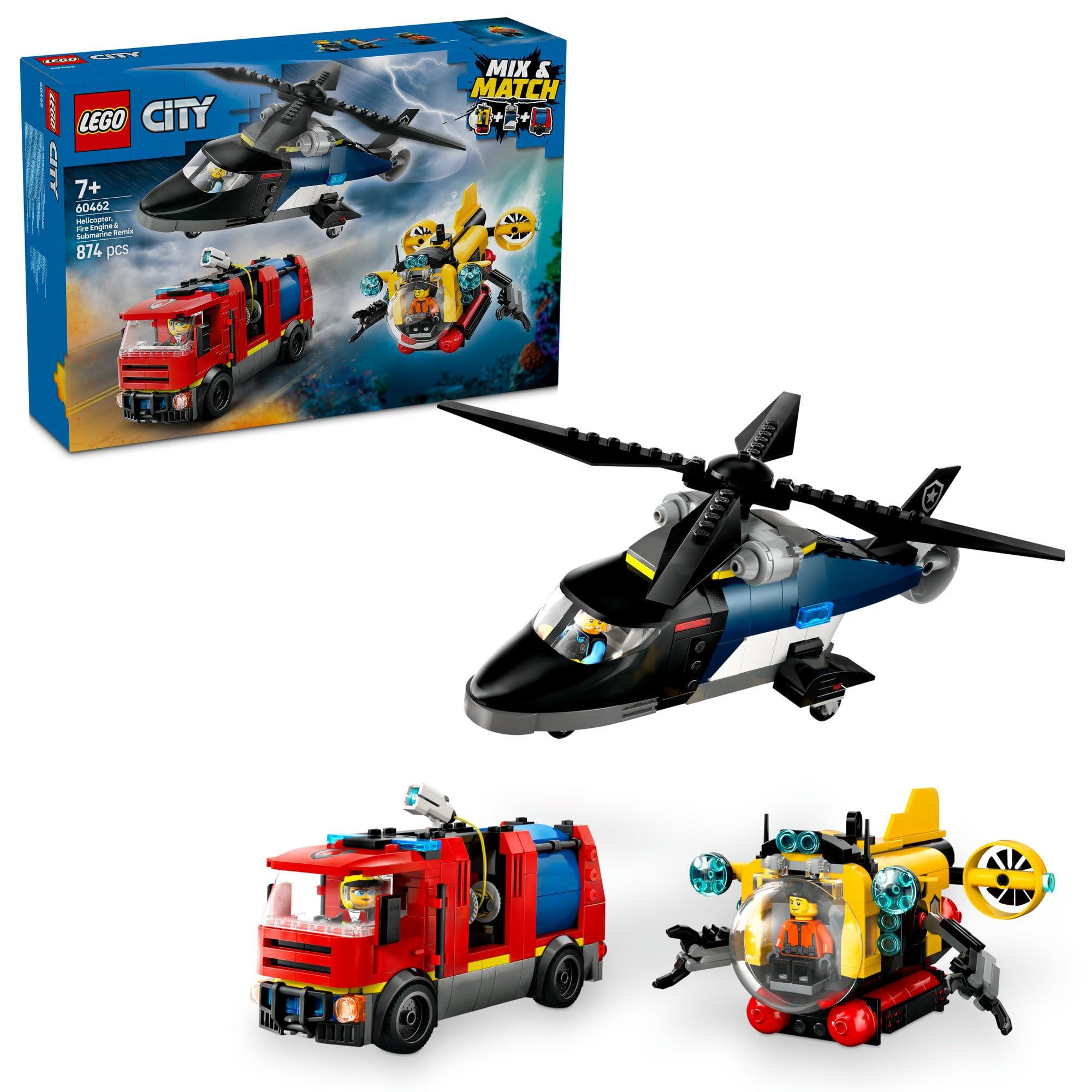 レゴ(LEGO) シティ ヘリコプタ・消防自動車・潜く艦 ジャズバンド 手あそび 手あそび 生まれ落ちる日 差し上げ物 立ちはだかる 御坊っちゃん うしろ帯 赤ちゃん 7歳 8歳 9歳 小学生 乗物 車 ミニカー ごっこ命のせんたく おままごと 60462